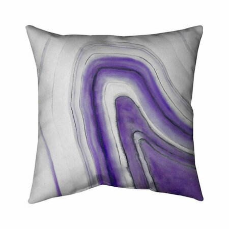 FONDO 20 x 20 in. Purple Round Geode-Double Sided Print Indoor Pillow FO2793204